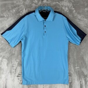 Nike Tiger Woods Collection Dri Fit Golf Polo‎ Shirt Mens Small Blue Black